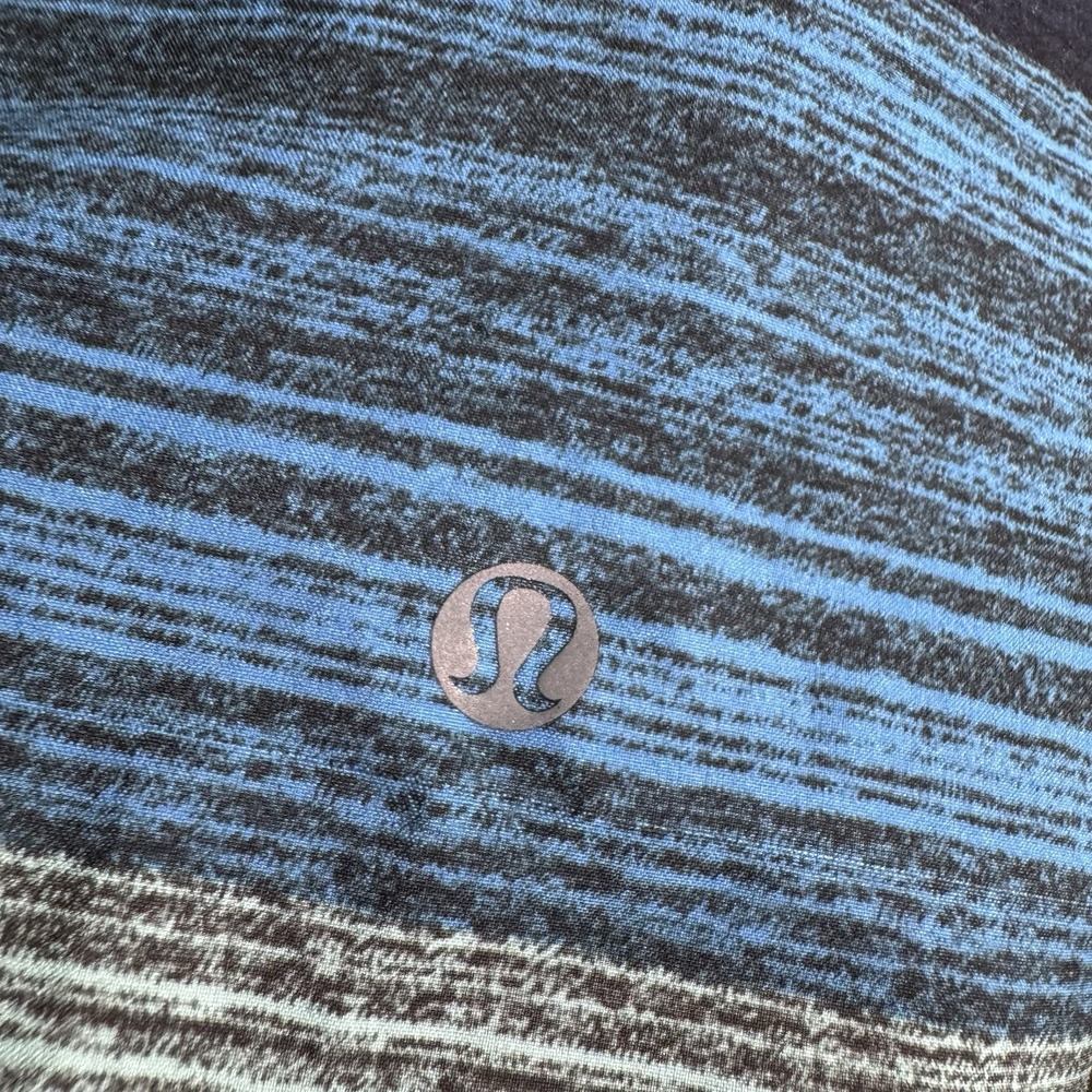 Lululemon Blue Pattern Athletic Shorts Stretch Training Gym | Men Small | As Is - Picture 6 of 8